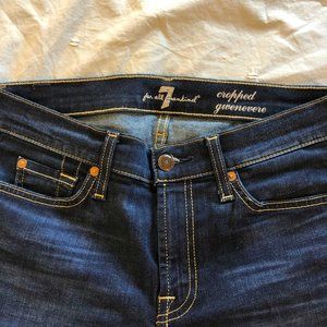 7 For All Mankind Cropped Gwenevere Jeans, sz27